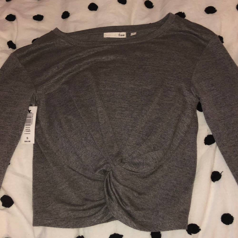 Aritzia Ortiz grey long sleeve shirt